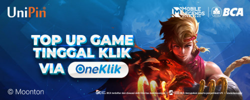 Top Up di UniPin sekali klik via OneKlik